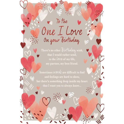 Picture of TO THE ONE I LOVE BIRTHDAY CARD